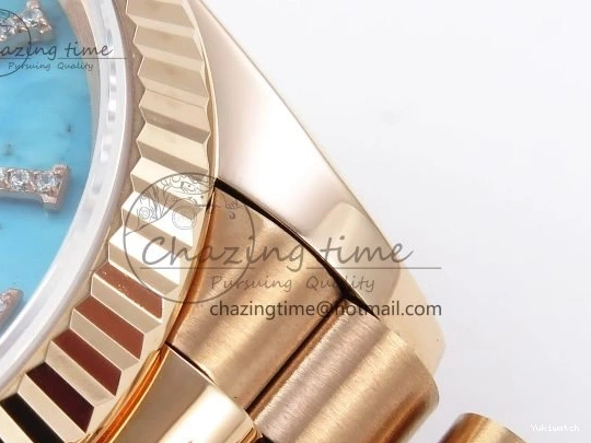 Day 1:1 Tiffany RAF Stone Edition on Best RG Blue RG Date A2836 Dial Bracelet Roman 36 0523
